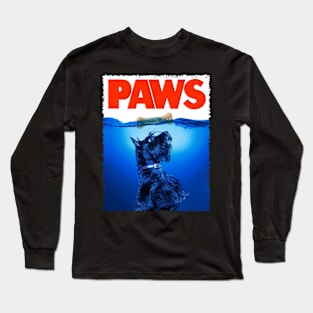 Schnauzer Dog PAWS Tee Triumph for Canine Chic Admirers Long Sleeve T-Shirt